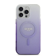 เคสมือถือ GUESS Glitter Gradient MagSafe IML Case for iP 16 Pro Max - Purple / Pink