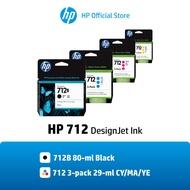 HP 712B 80ml Black Ink Cartridge 3ED29A for DesignJet T230 Plotter Printer