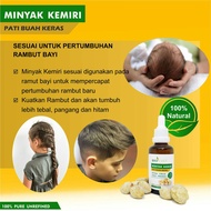 MINYAK RAMBUT BABY PELEBAT RAMBUT BABY HAIR OIL PELEBAT RAMBUT KEMIRI BUAH KERAS