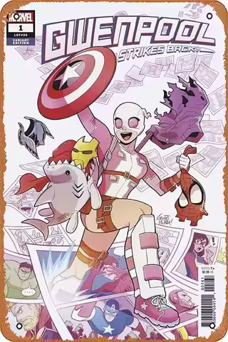 Retro anime metal tin - GWENPOOL STRIKES BACK #1 GURIHIRU - Music Cafe Bar Restaurant Supermarket St