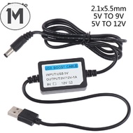 1M USB Charge Power Boost Cable DC 2.1x5.5mm 5V to DC 9V/12V 1A Step UP Cable