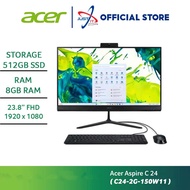 ACER ASPIRE C24-2G-150W11 23.8" ALL-IN-ONE DESKTOP PC ( N150 8GD4 512SSD / 23.8" FHD / W11H / OFFICE