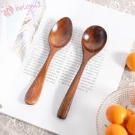 [READY STOCK] Wooden Spoon Ice Cream Non Scratch Kitchen For Soup Cooking Teaspoon Tea Coffee Coffee Spoon