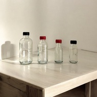 Round Clear Glass Bottle - Botol Kaca Viral - Botol Bulat Kaca - 25ml, 30ml, 60ml,100ml - Botol Kaca