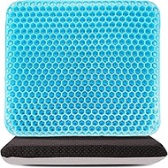 Gel Seat Cushion Double Thick Gel Seat Cushion Pressure Sores Breathable Honeycomb Design Chair Cushions for Car Seat, Office Chair, Wheelchair to Relief Sciatica Pain(with Non-Slip Cover)