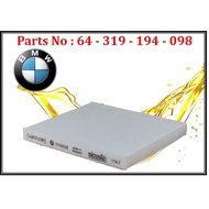 BMW - E70 E71 F15 F16 M57 N52 N54 N55 N57 N62 N63 S63 Aircond Filter Cabin Air Filter 64-319-194-098