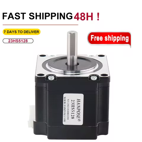 Stepper motor NEMA23 51mm 101N.cm 23HS5128 2.8A D axis 6.35MM 8MM for robot and 3D printer accessori