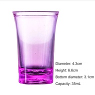 Color Plastic Glass Plastic Spirits Cup Bold Bar Club Tumbler Liquor Wedding Wine Glasses Cocktail P