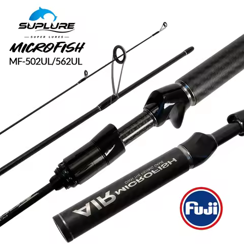 SUPERLURES MICROFISH Ultralight Rod 1.5M/1.68M 2-Piece UL Fuji Guide Carbon Fiber Handle Spinning/Ca