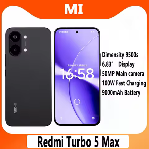 Xiaomi Redmi Turbo 5 Max China Version Dimensity 9500s 6.83" AMOLED Screen 50MP+20MP Camera 100W 900