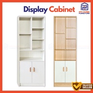 PP HOME® Display cabinet, bookshelf, almari buku, H195x63x30cm(D2) SKU:9357