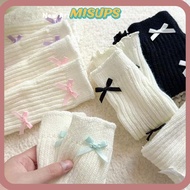 MISUPS Knitted Sock, Knitted Acrylic Children's Sock Covers,  Bow Warm Leg Socks