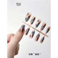 Ds lab.Wearing Nails Manicure New Products Partial Dyeing Cat Eye Manicure Smudge Premium Trapezoida