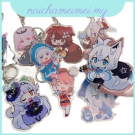 Anime Hololive Vtuber Keychains Anime Figure Pendant Gawr Gura Mori Usada Fubuki Suisei