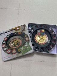 Drinking game: Roulette and poker chips set