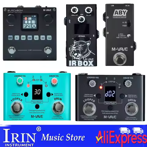 M-vave Lost Tempo V2 Drum Machine|Looper Guitar Effect Pedal, Built-in 30 Drums 11-Min Recording Hig