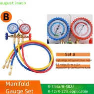 AUGUSTINASN R410A Manifold Gauge Set, 3 Way Adjustable AC Diagnostic Manifold Gauge Set, Multifuncti