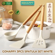 3 IN 1 SILICONE SPATULA SET GOHAPPY SUTIL/ SILICONE SROUND