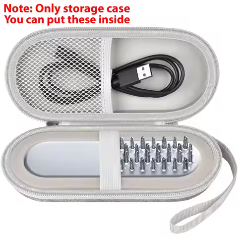 SALONIA EMS Lift Brush Compatible Travel Case Storage Bag for Electric Brushes, Facial Devices (with