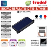 TRODAT Ink Pad/Cartridges Refill for Self Inking Stamps - Printy T4911-T4915 t4926 (Black Blue & Red