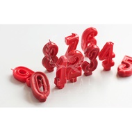 LILIN MERAH Red number candle red number candle