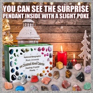 Christmas Advent Calendar, Crystal Ore 24 Days Christmas Countdown Calendar, Minerals Box, Advent Ca