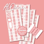 Quran Divider Sticker 114 Surah Tab Al-Quran English Indonesian