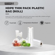 HDPE Thin Pack Plastic Bag (Roll) (8" x 12" / 10" x 15" / 12" x 18")