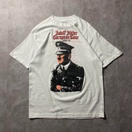 Adolf Hitler Satire Parody Art Double-Sided T-Shirt Single Stitch White