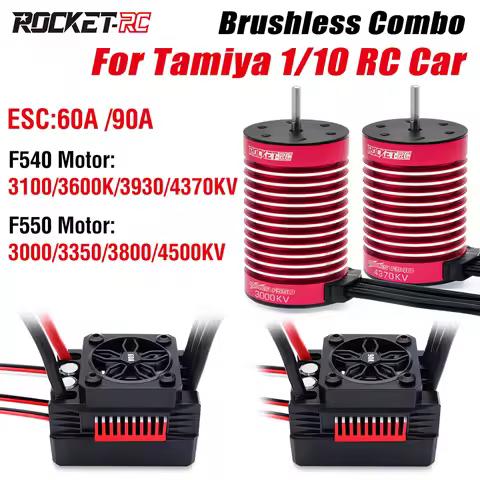 SURPASS HOBBY Rocket-RC 1/10 Brushless Motor And ESC Combo 60A /80A F540 F550 motor 3.175mm V2 Super