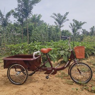 [1207People Collection]Vintage Pedal Tricycle Retro Double Adult Nostalgic Iron Art New Model Tricyc