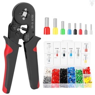 TOOLS HSC8 6-4 0.25-10m㎡ AWG23-7 Ferrule Crimping Tool Kit High Hardness Crimper Plier with 1200pcs 