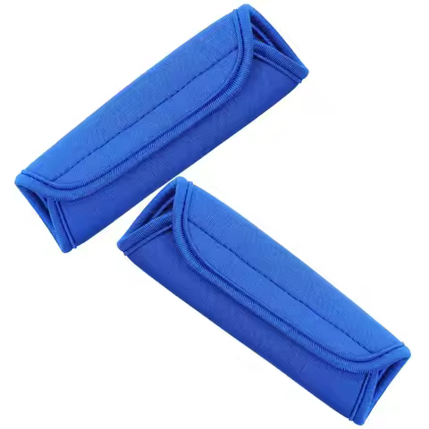 2 Pcs High Elastic Luggage Handle Wraps Blue Protective Covers Suitcases Travel Case Neoprene Handle