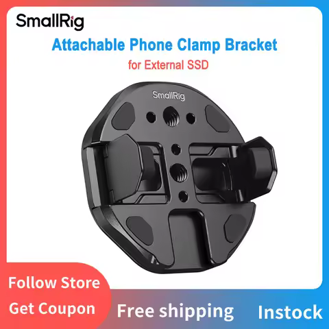 SmallRig Magnetic SSD Holder for MagSafe, Attachable Phone Clamp for External SSD for Samsung T3/T5 