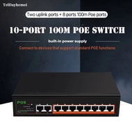 6 10 Port 100Mbps POE Network Switch 4 8 POE Port  2 Up Fast Ethernet Switch Supply VLAN Managed Full-Duplex Internal Po