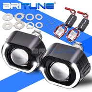 Bi-xenon Headlight Lenses Black Projector Lens H7 H4 Square LED Halo Angel Devil Eyes Tuning Cars Lights Accessories Retrofit