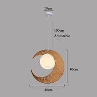 Đèn Chùm Hiện Đại Art Deco Boho Dệt Tay Sáng Tạo Đèn Trần Hình Lưỡi Liềm Phòng Ăn Phòng Trẻ Em Đèn P