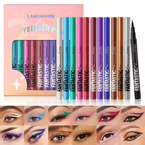 12-color eyeliner waterproof, quick-drying, oil-proof and non-smudging long-lasting eyeliner eyeline