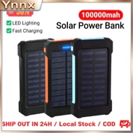 100% Original 100000mAh Solar Power Bank Waterproof Compass PowerBank Strong Flashlight Torch Outdoo