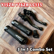 Brake Clutch Lever Cnc LC135 Y15ZR V1 V2 Y16ZR Adjustable  Y125z + Handle Grip + Balancer +Alloy Cnc
