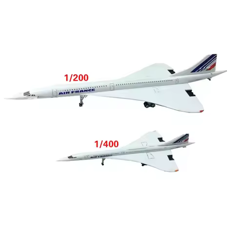 1: 200 and 1:400 Concorde Air France and Concorde British Airways Supersonic Aircraft Alloy Diecast 