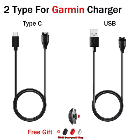 1 Meter Type C USB Charging Cable For Garmin Charger Fenix 8 7 7S 7X 6 6S 6X Vivoactive 3 4 5 4S Ven