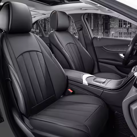 Cowhide Universal Leather Car Seat Covers For seat leon peugeot 207 qm6 e39 gv80 w204 audi a3 8p w20