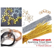 100pcs Dawai bulu kilat/dawai bunga/dawai ikat telur/Kids DIY Handmade Creative Dawai Colour kilat/C