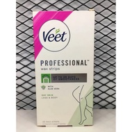 Veet Professional Wax Strip with Aloe Vera Dry Skin Legs & Body 20s