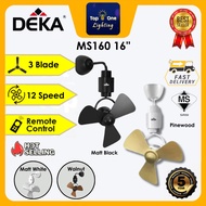 🔥FREE SHIPPING🔥 DEKA MS160 16" Remote Control 12 Speed 3 ABS Blade / DEKA Corner Fan / Kipas Dinding