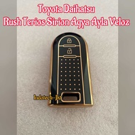 Case Cover Sarung Kunci Mobil Toyota Rush Terios Sirion LIST GOLD