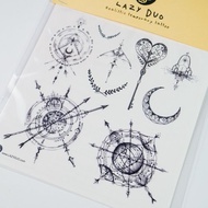 LAZY DUO神秘唯美刺青紋身貼紙月亮曼陀羅簡約愛心鎖匙羅盤指南針