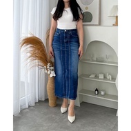 C5X Jeans - Bernice Denim Skirt Jeans span / Jeans skirt long stretch materialWanita androk color 82