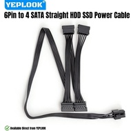 YEPLOOK 6Pin to 4 SATA SSD HDD Power Cable for Corsair CX850M, CX750M, CX650M, CX600M, CX550M, CX500